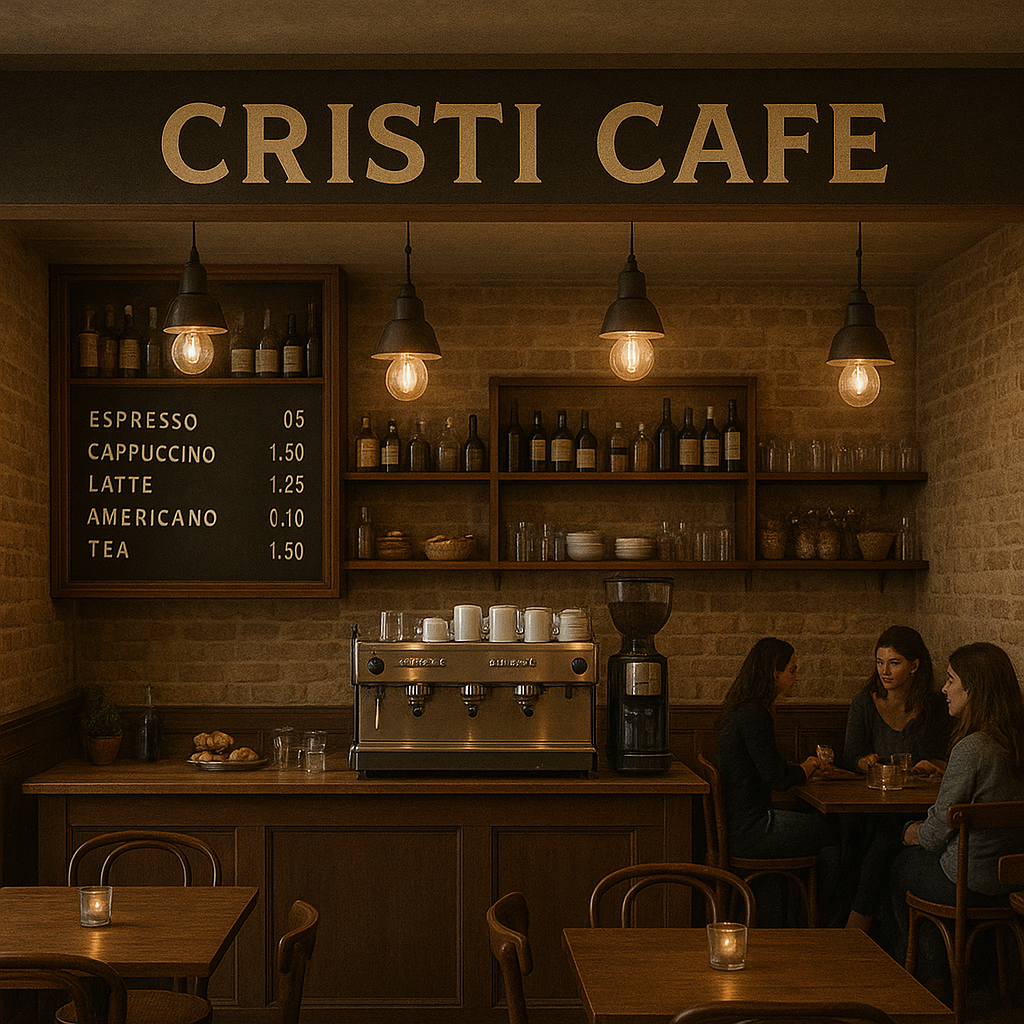 Interiorul cafenelei Cristi Cafe
